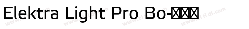 Elektra Light Pro Bo字体转换
